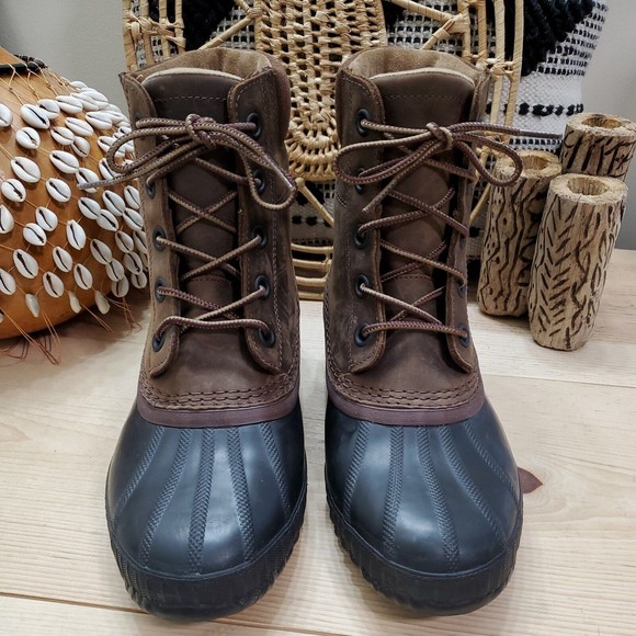 Sorel Cheyanne II Waterproof Duck Boots Leather Unisex M 8.5/W 10.5/EU 41.5 - Picture 2 of 15